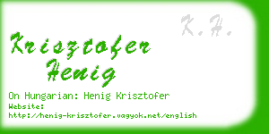 krisztofer henig business card